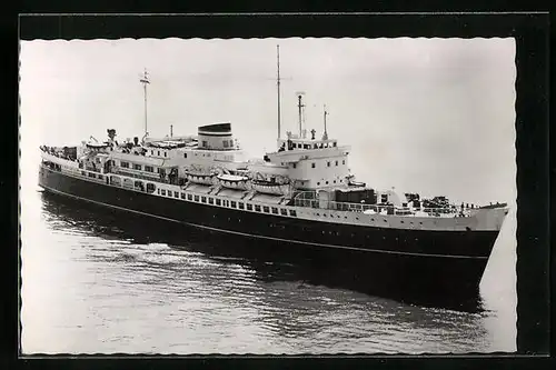 AK M. S. Königin Emma, Passagierschiff aus der Vogelschau