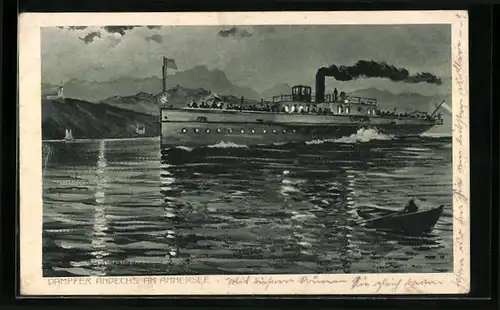 AK Dampfer Andechs auf dem Ammersee