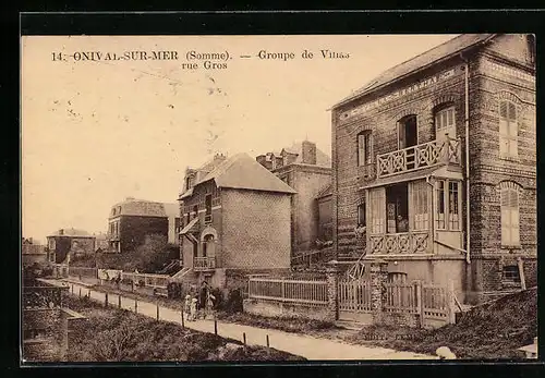 AK Onival-sur-Mer, Groupe de Villas, Rue Gros