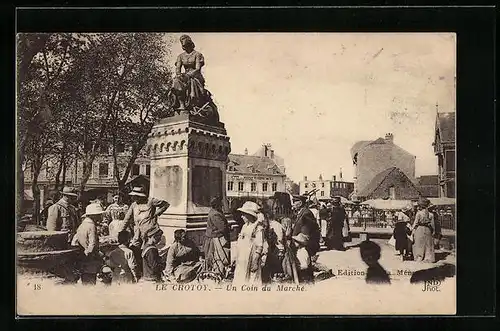 AK Le Crotoy, Un Coin du Marché