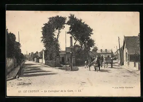 AK Le Crotoy, Le Carrefour de la Gare