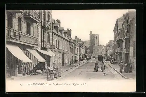 AK Ault-Onnival, La Grande Rue et l`Eglise