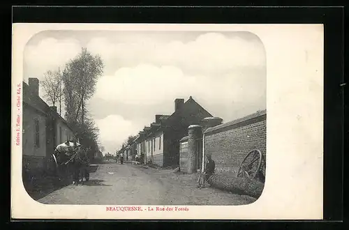 AK Beauquesne, La Rue des Fossés