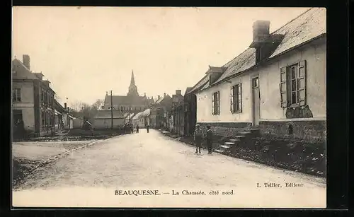 AK Beauquesne, La Chaussée, coté nord