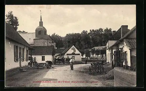 AK Dompierre-sur-Authie, L`Eglise et la Place