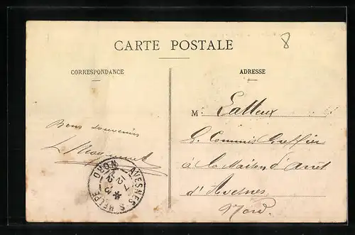 AK Doullens, Postes et Télégraphes et Maison d`arrêt