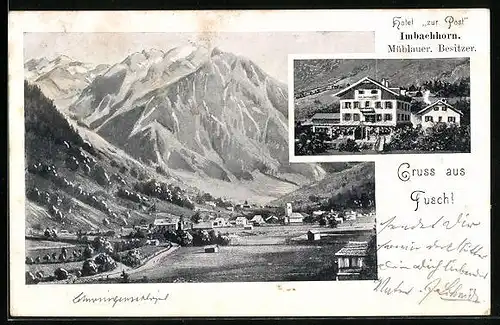 AK Fusch, Hotel zur Post, Totalansicht
