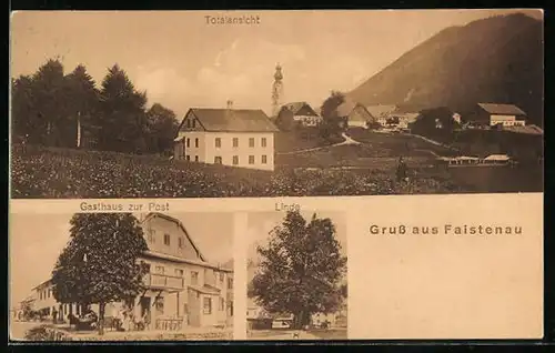 AK Faistenau, Gasthaus zur Post, Totalansicht