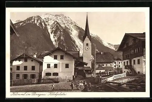AK Krimml /Pinzgau, Kirchplatz mit Kirche