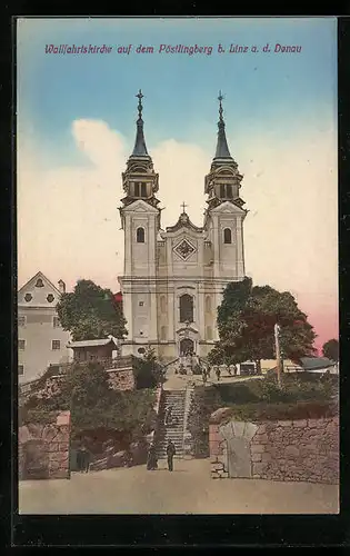 AK Linz a. d. Donau, Wallfahrtskirche auf dem Pöstlingberg