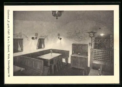 AK Wels, Gasthaus zum goldenen Fassl, Schmidtgasse 24
