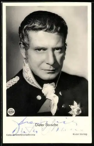 AK Schauspieler Dieter Borsche in Königin Luise, Autograph