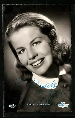 AK Schauspielerin Sabine Bethmann in Das Donkosakenlied, Autograph