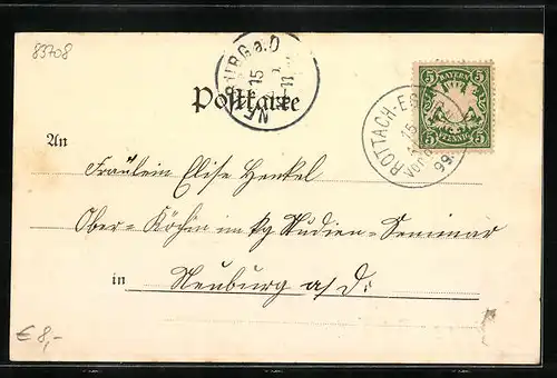 AK Bad Kreuth, Ortsansicht mit Bergen