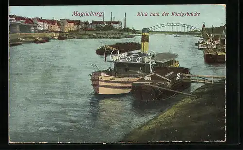 AK Magdeburg, Blick nach der Königsbrücke