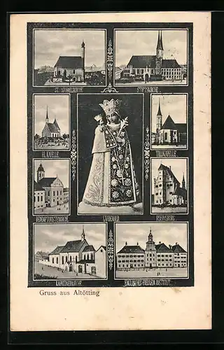 AK Altötting, St. Michaelskirche, Kapuzinerkirche, Tillikapelle