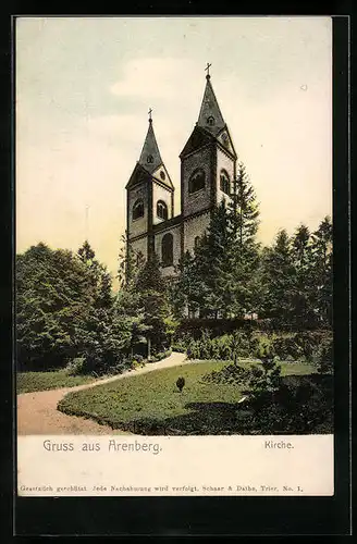 AK Arenberg, Kirche mit Park