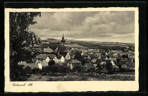 AK Wolnzach in Oberbayern, Ortsansicht vom Feld aus