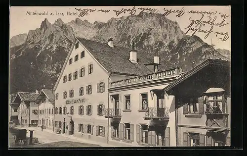 AK Mittenwald /Isar, Hotel zur Post