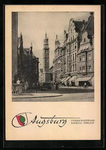 AK Augsburg, Rathaus Perlach, Untere Maxstrasse