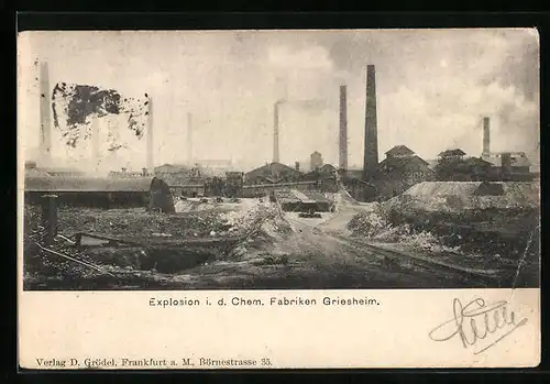 AK Frankfurt-Griesheim, Explosion i. d. Chem. Fabriken