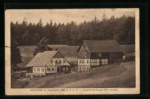 AK Kühhude /Sauerland, Jugendherberge am Waldrand