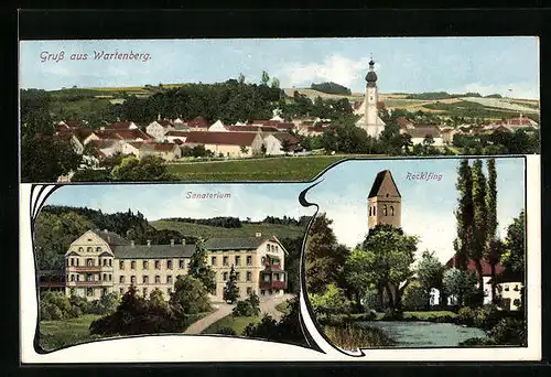 AK Wartenberg, Sanatorium, Rocklfing, Ortsansicht
