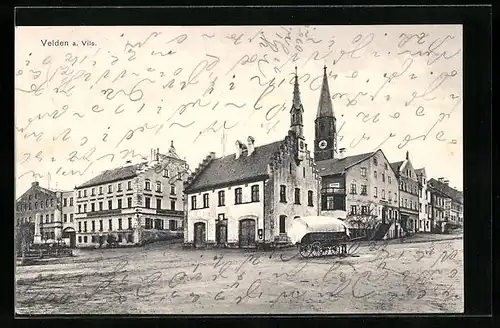 AK Velden a. Vils, Strassenpartie mit Kirchturm