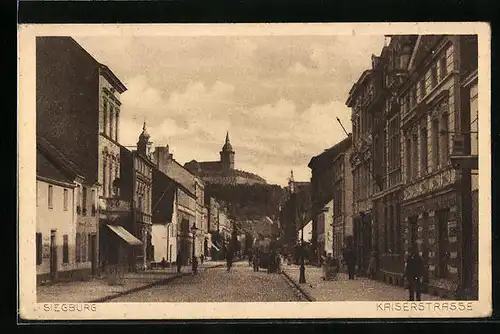 AK Siegburg, Kaiserstrasse gegen Abtei