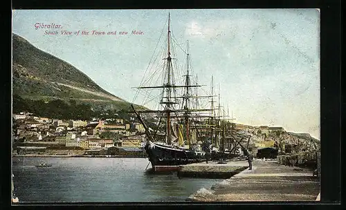 AK Gibraltar, South View of the Town and new Mole