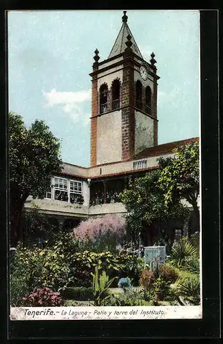 AK Tenerife, La Laguna, Patio y torre del Instituto