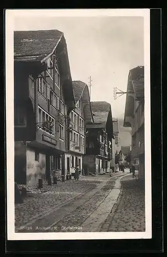 AK Andermatt, Dorfstrasse mit Gasthaus Ochsen
