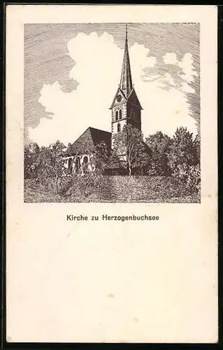 Künstler-AK Herzogenbuchsee, Kirche