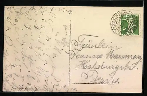 AK Wattenwil, Blick über die Dächer des Ortes