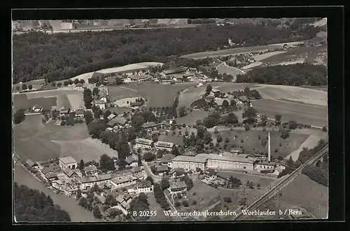 AK Worblaufen b. Bern, Waffenmechanikerschulen aus der Vogelschau