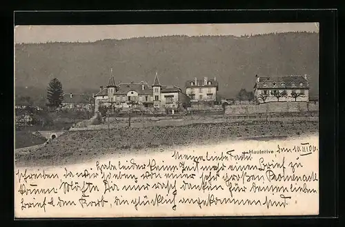 AK Hauterive, Ortsansicht aus der Ferne