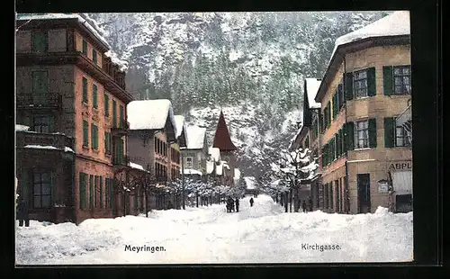 AK Meyringen, Strassenpartie in der Kirchgasse