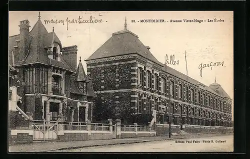 AK Montdidier, Avenue Victor-Hugo, Les Écoles