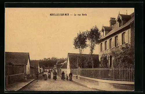 AK Noyelles-sur-Mer, La rue Verte