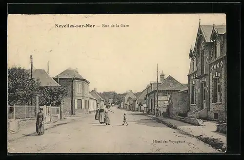 AK Noyelles-sur-Mer, Rue de la Gare
