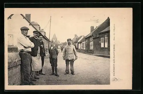 AK Hangest-en-Santerrem Rue de l`Eglise