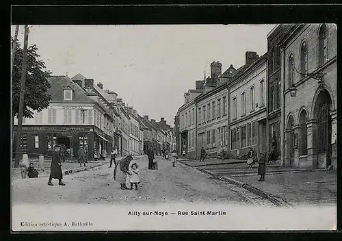 AK Ailly-sur-Noye, Rue Saint Martin