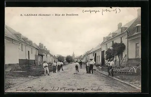 AK Candas, Rue de Doullens