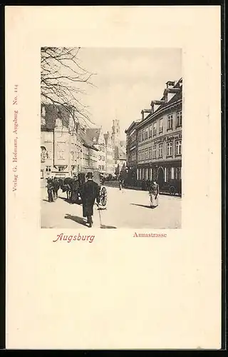 AK Augsburg, Bierbrauerei S. Riegele in der Annastrasse