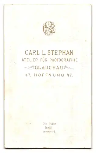 Fotografie Carl L. Stephan, Glauchau, Hoffnung 47, Junge Dame im Kleid mit Kreuzkette