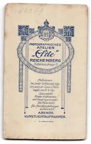 Fotografie Atelier Elite, Reichenberg, Schückerstrasse 19, Junge Dame mit strengem Blick