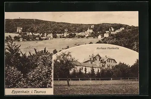 AK Eppenhain i. Taunus, Kurhaus Montesita, Panorama