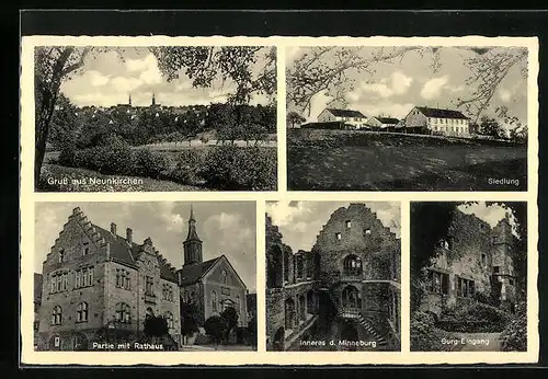 AK Neunkirchen, Inneres der Minneburg, Rathaus