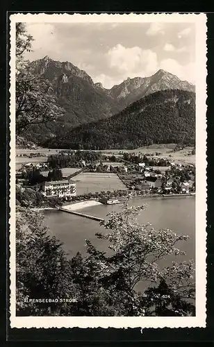 AK Strobl, Panorama mit Alpenseebad
