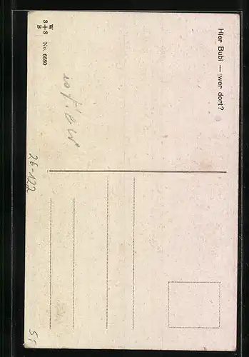 Künstler-AK Elly Frank: Kind am Telefon